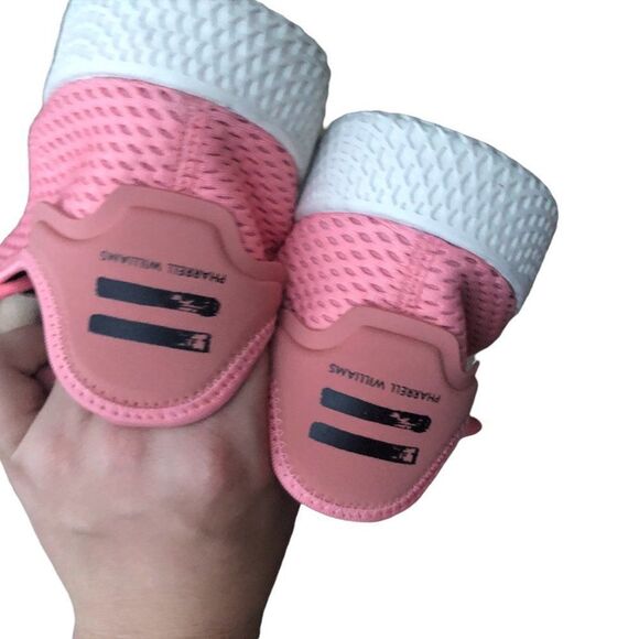 Rare 2017 Adidas X Pharrell Hu Tennis Shoes Tactile Rose Size 11 Pink - Picture 4 of 14